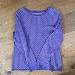 Eddie Bauer Purple Thermal Henley  Women's Top